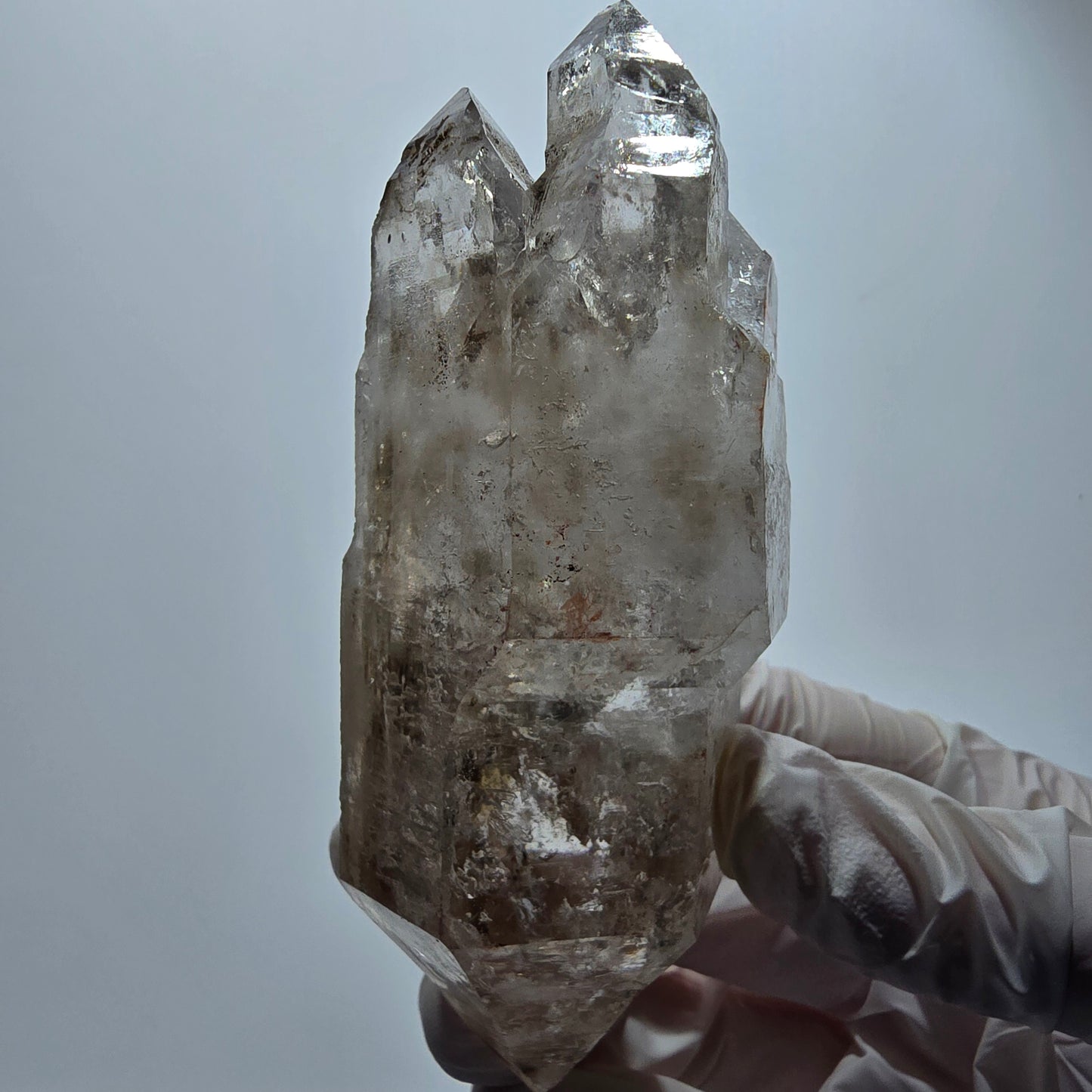 XL Enhydro Skelett Phantom Rauchquarz DT, 1x Blase Goboboseb, Namibia 109*48*38mm