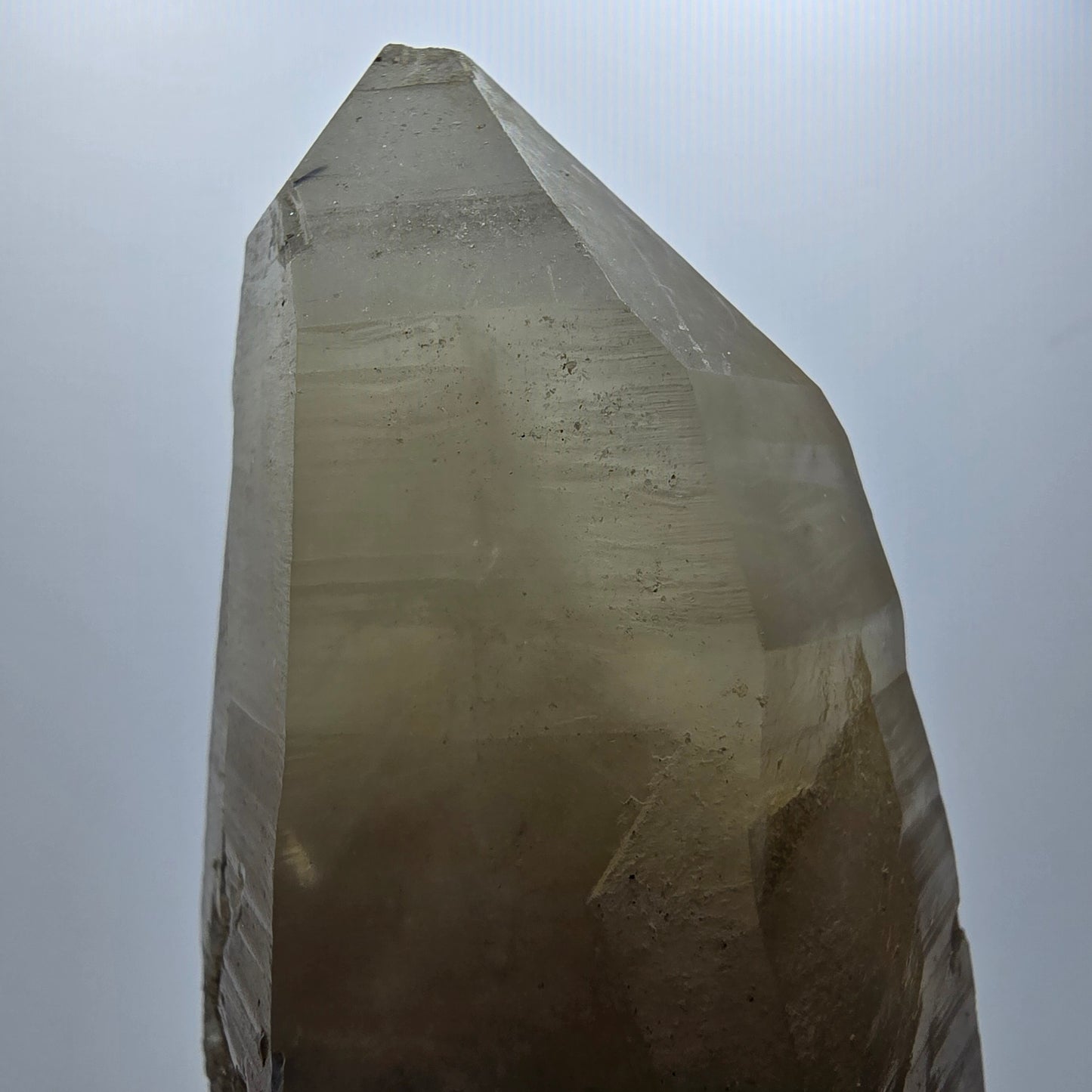 Großer Skelett Phantom Rauchquarz mit Hyalit Goboboseb, Namibia 107*49*46mm