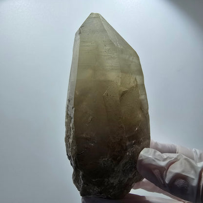 Großer Skelett Phantom Rauchquarz mit Hyalit Goboboseb, Namibia 107*49*46mm