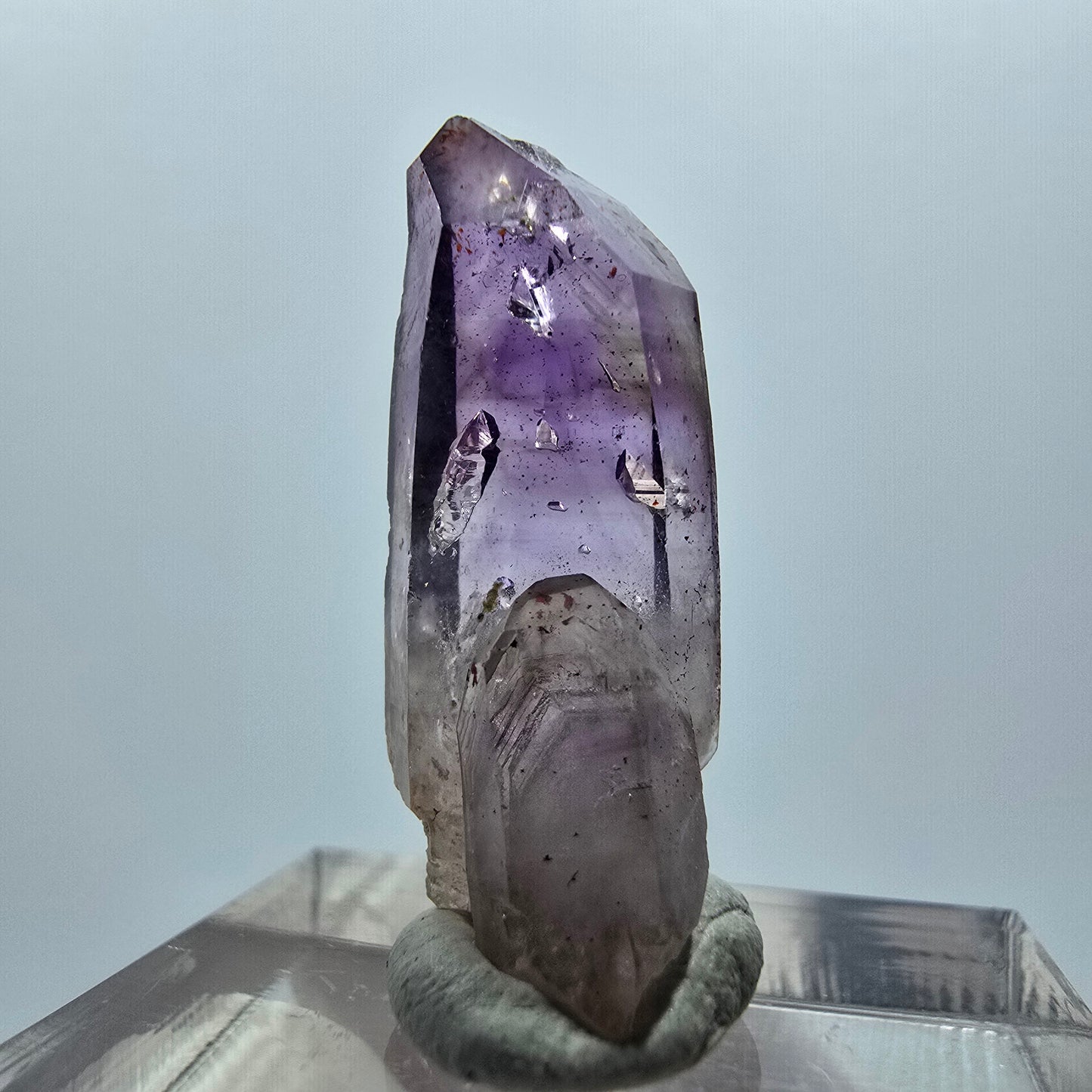 Klare Lemurian Phantom Amethyst Zepter Spitze Goboboseb, Namibia 27*13*10mm
