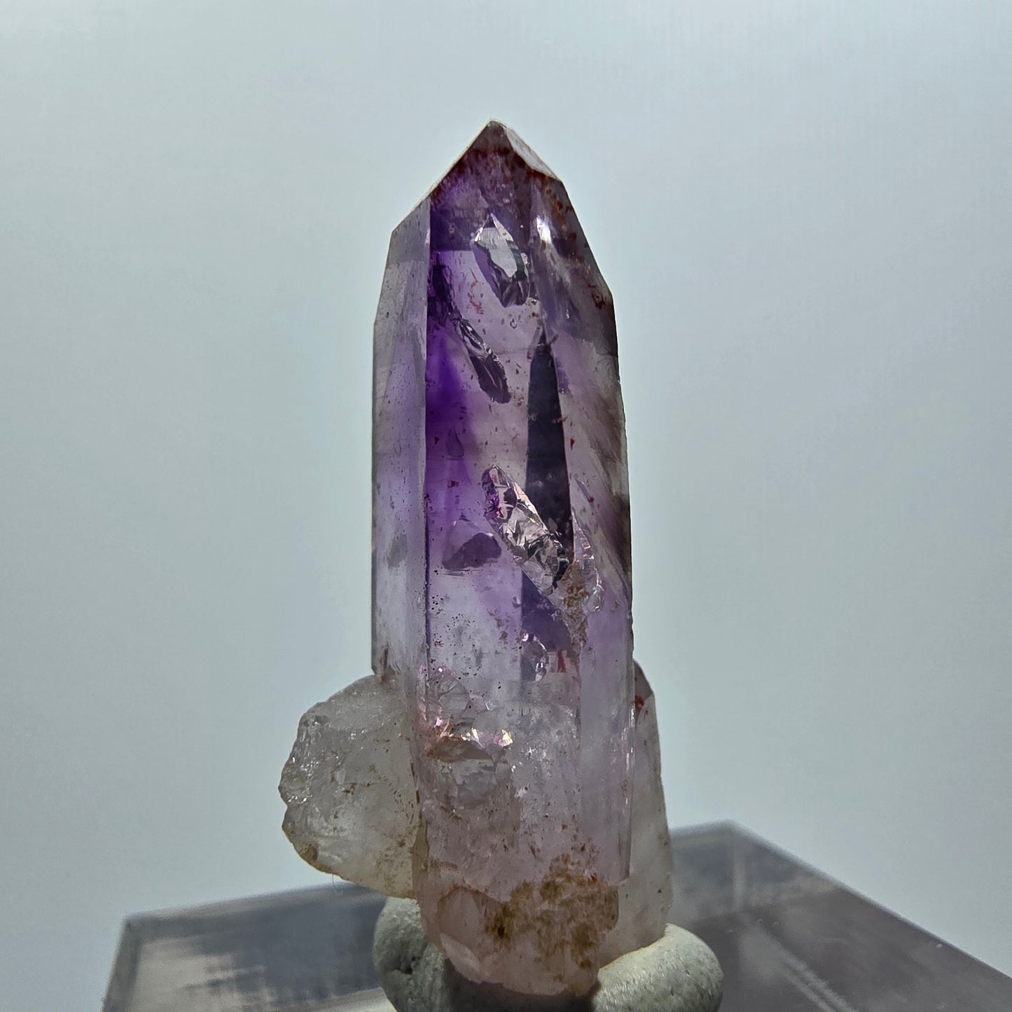 Klare Lemurian Phantom Amethyst Zepter Spitze Goboboseb, Namibia 27*13*10mm