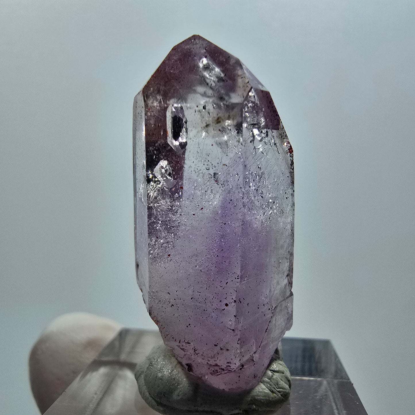 Klare Lemurian Phantom Amethyst Zepter Spitze Goboboseb, Namibia 34*15*14mm