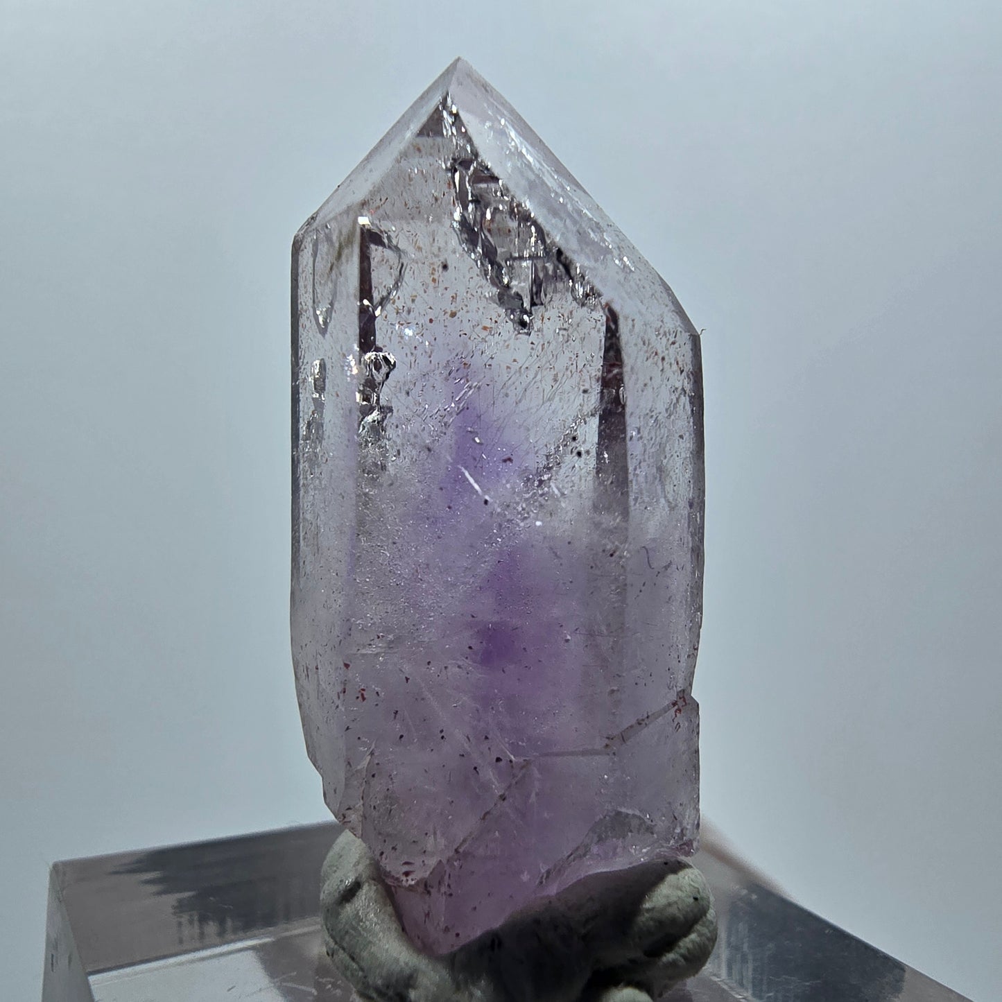 Klare Lemurian Phantom Amethyst Zepter Spitze Goboboseb, Namibia 34*15*14mm