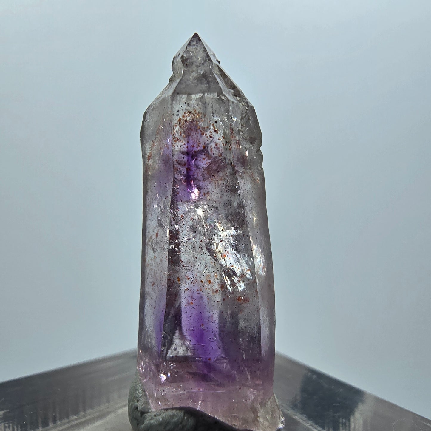 Klare Lemurian Phantom Amethyst Zepter Spitze Goboboseb, Namibia 27*10*9mm