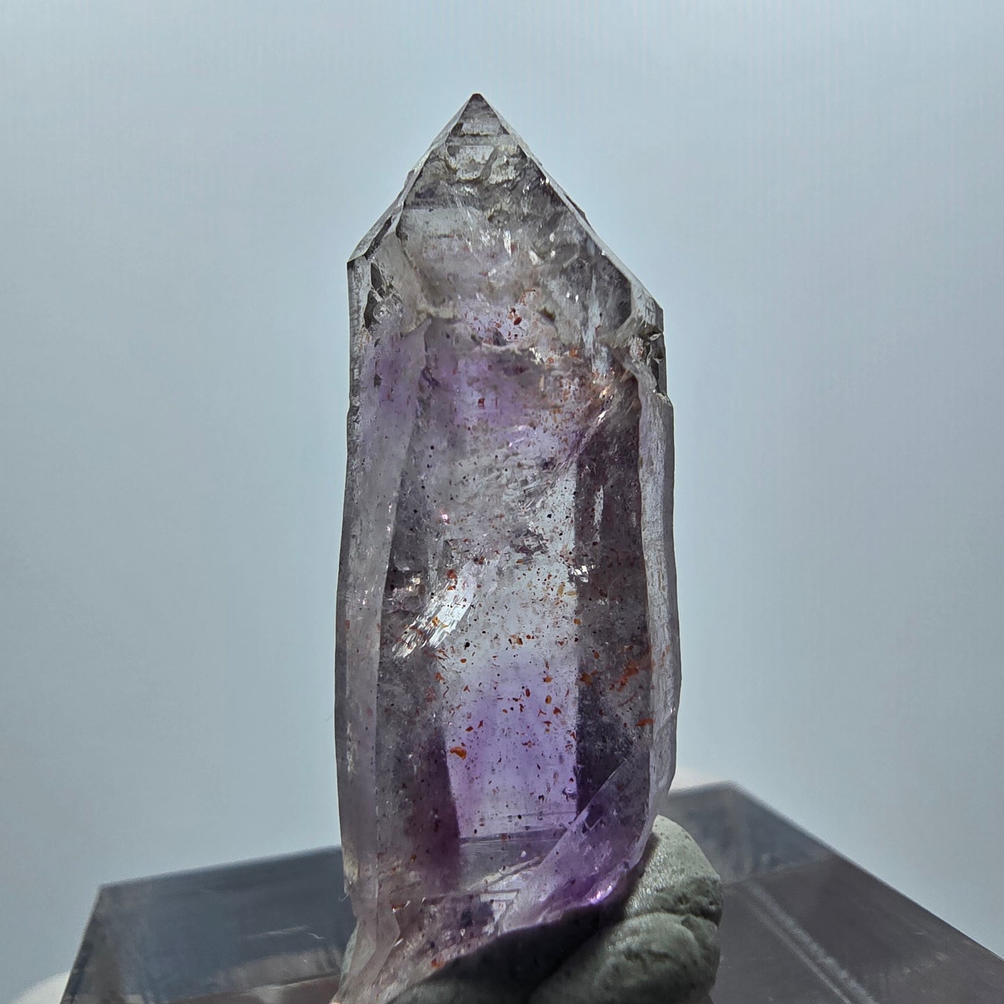 Klare Lemurian Phantom Amethyst Zepter Spitze Goboboseb, Namibia 27*10*9mm