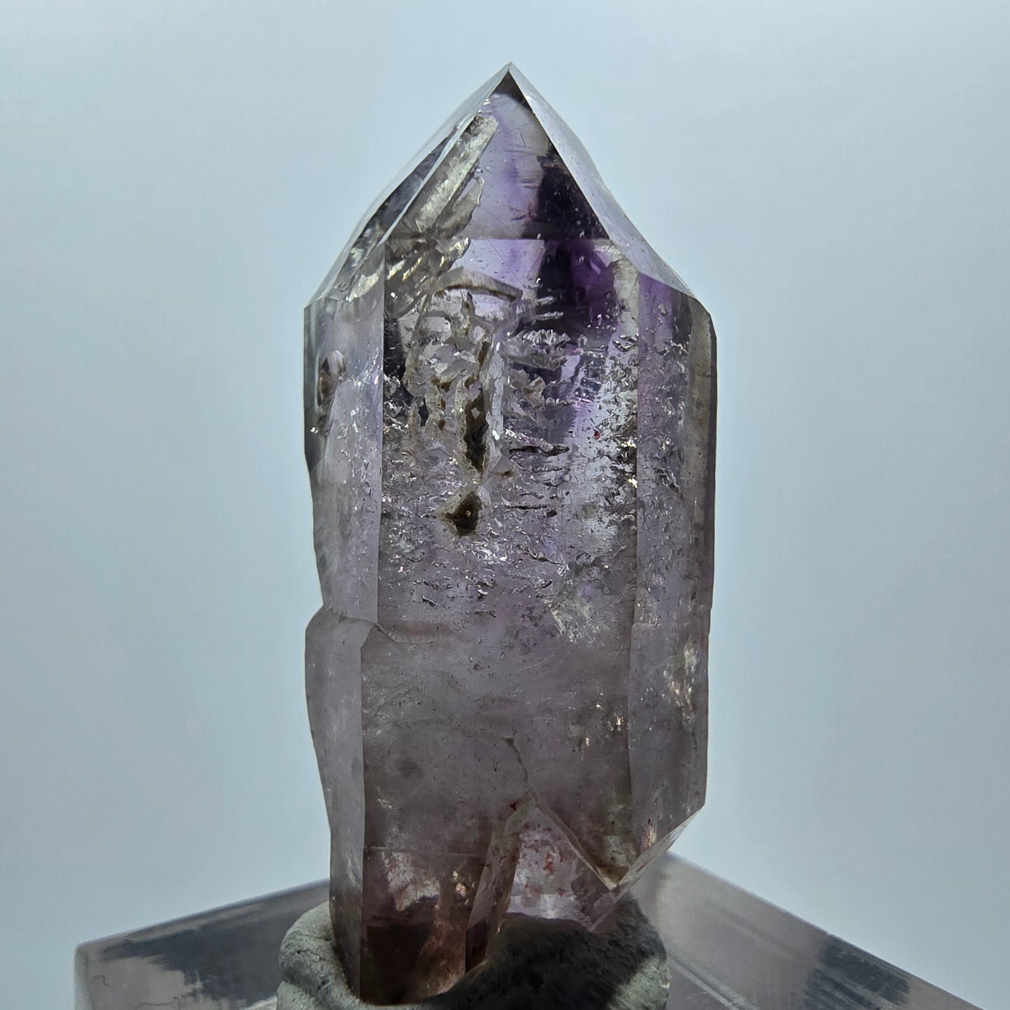 Seltene Skelett Phantom Amethyst DT Zepter Fenster Spitze Goboboseb, Namibia 38*18*14mm