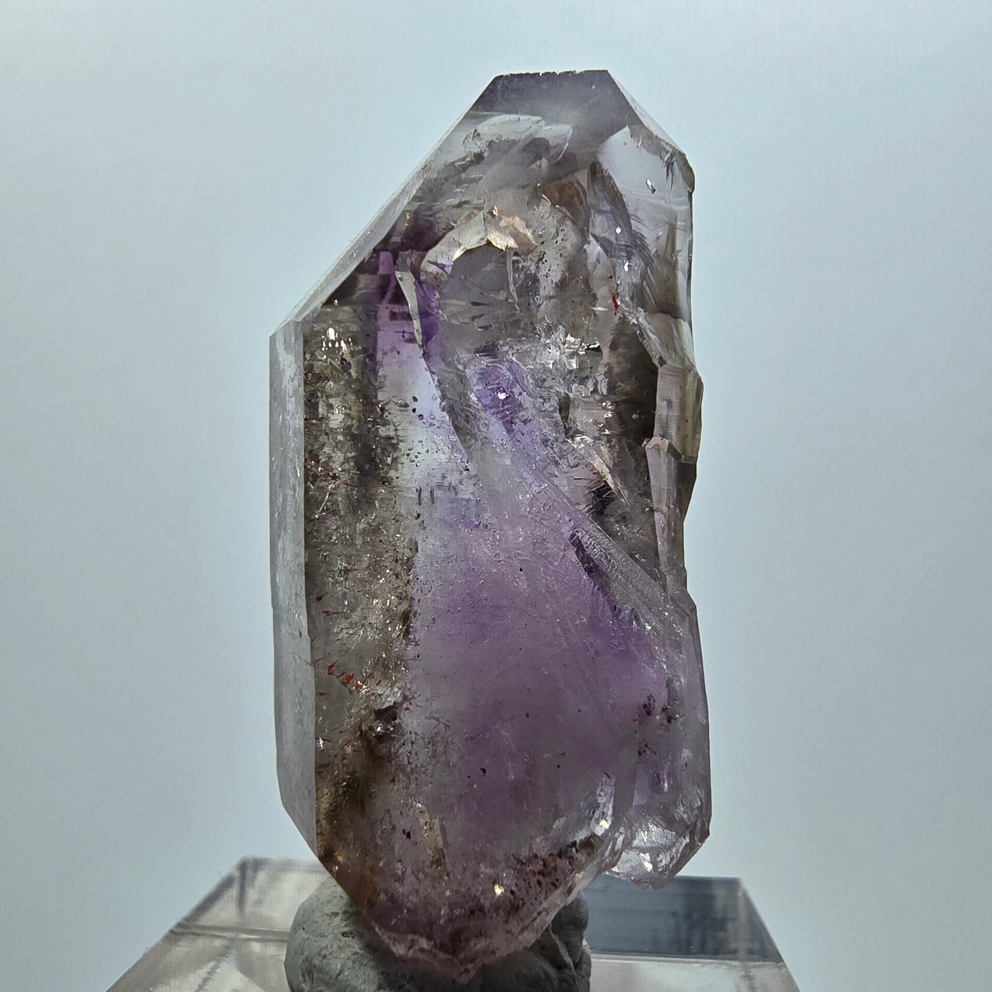 Seltene Skelett Phantom Amethyst DT Zepter Fenster Spitze Goboboseb, Namibia 38*18*14mm