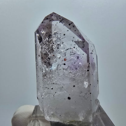 Améthyste arlequin Enhydro 2x Bulle + Inclusion mobile Mine de Streep rouge, Namibie 41*22*15mm 