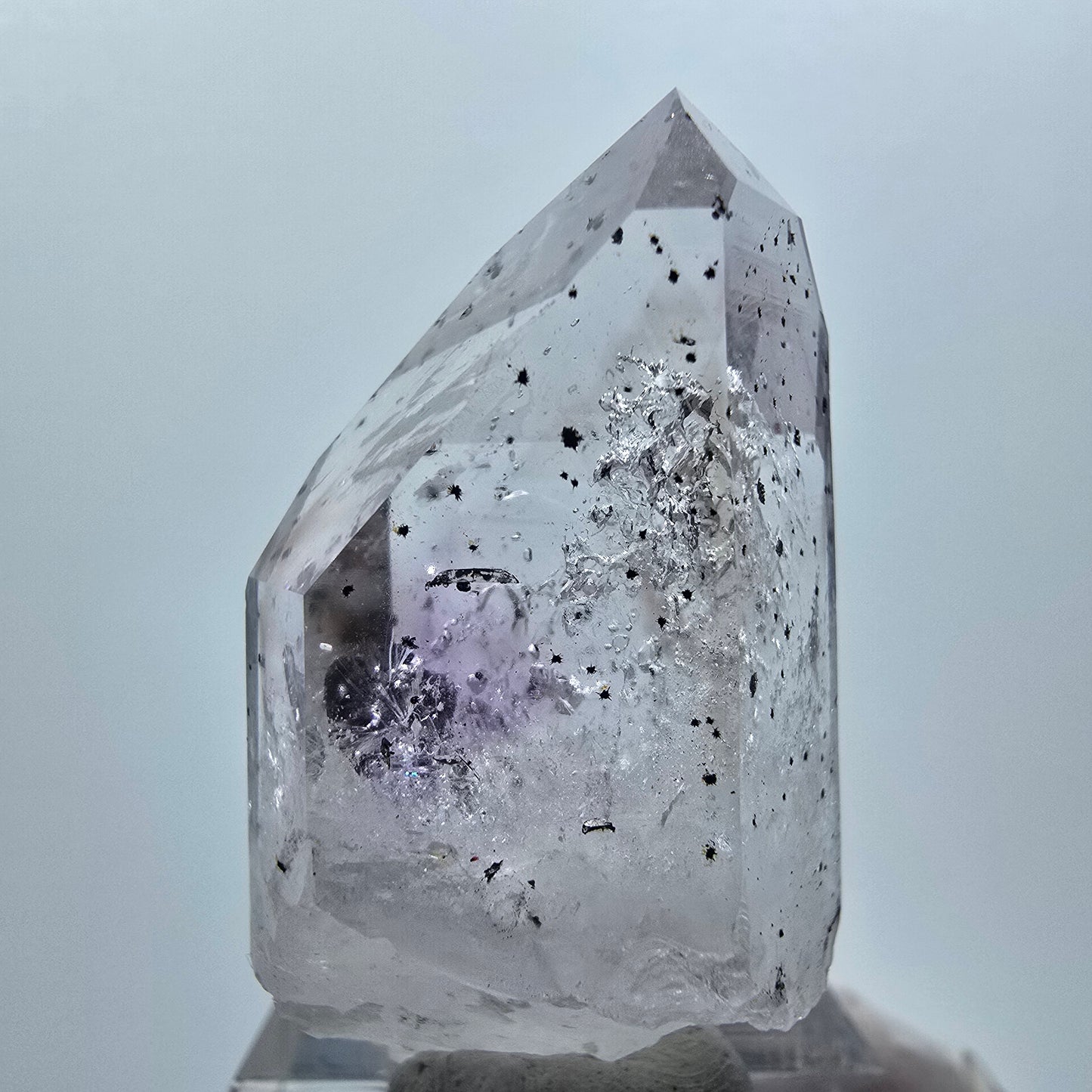 Améthyste arlequin Enhydro 2x Bulle + Inclusion mobile Mine de Streep rouge, Namibie 41*22*15mm 