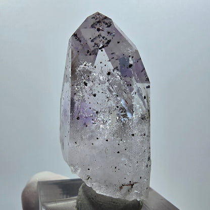 Améthyste arlequin Enhydro 2x Bulle + Inclusion mobile Mine de Streep rouge, Namibie 41*22*15mm 