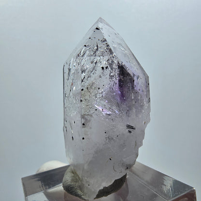 Améthyste arlequin Enhydro 2x Bulle + Inclusion mobile Mine de Streep rouge, Namibie 41*22*15mm 