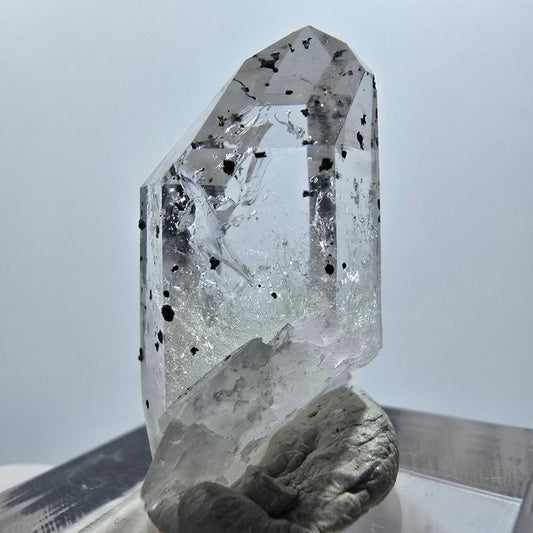 Enhydro Harlekin Hämatit Quarz 1x Blase Streep Mine Goboboseb Namibia 28*19*13mm