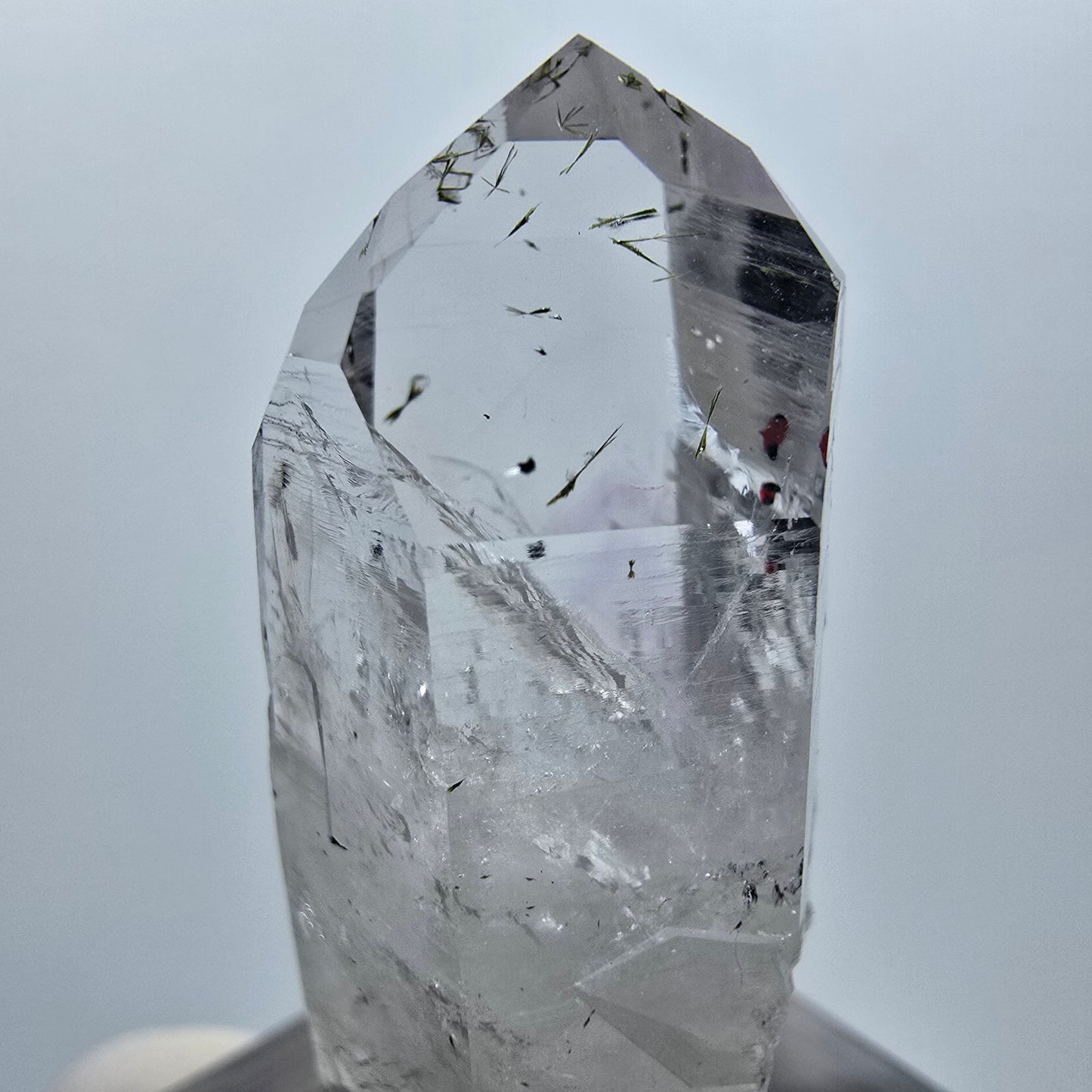 Harlekin Lemurian Phantom Amethyst mit Epidot Streep Mine Goboboseb Namibia 38*15*13mm