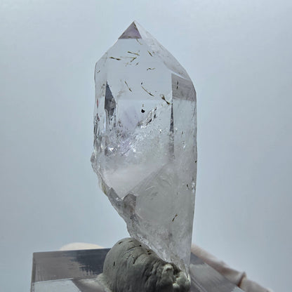 Harlekin Lemurian Phantom Amethyst mit Epidot Streep Mine Goboboseb Namibia 38*15*13mm