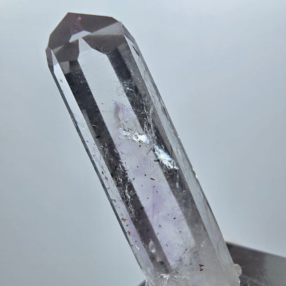Harlekin Lemurian Phantom Amethyst mit Prehnit Streep Mine Goboboseb Namibia 34*10*9mm