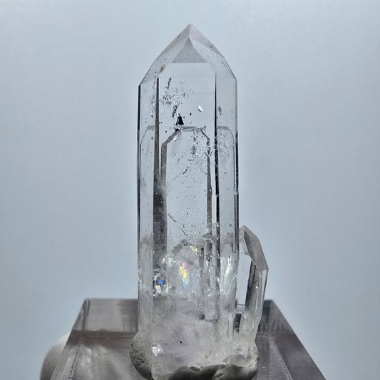 Klarer Lemurian Phantom Amethyst mit Epidot Streep Mine Goboboseb Namibia 37*14*12mm