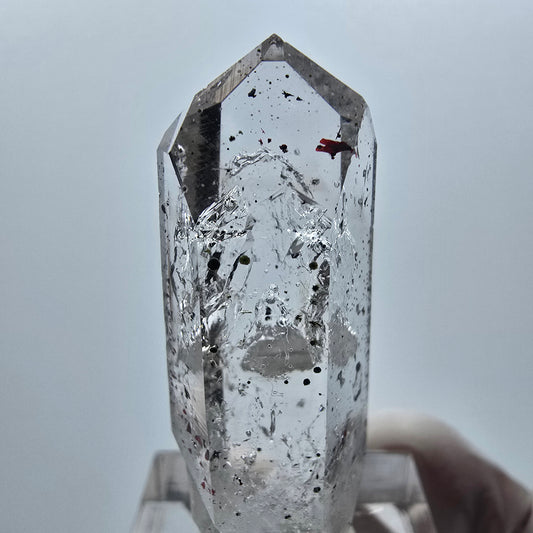 Enhydro Lemurian Harlekin Phantom Quarz, 1x Blase Streep Mine, Gobo. Namibia 44*16*13mm