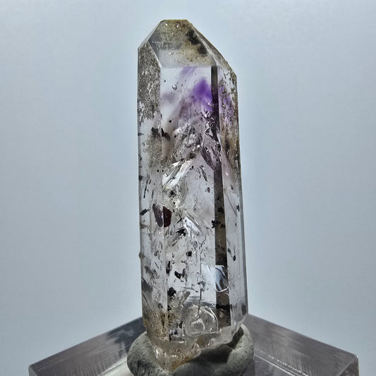 Enhydro Lemurian Harlekin Phantom Amethyst, 1x Blase Streep Mine, Gobo. Namibia 39*13*11mm