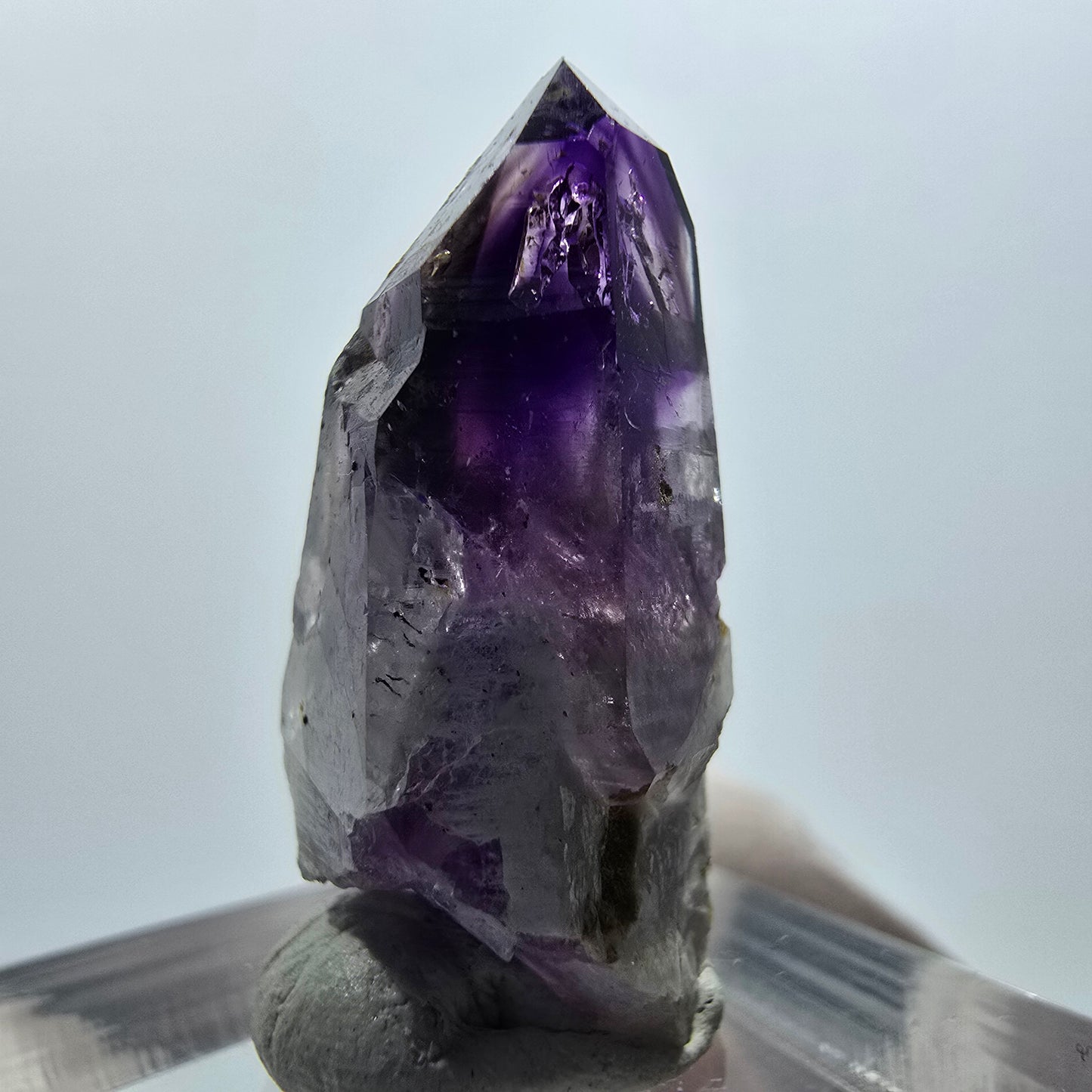Enhydro Phantom Amethyst Zepter Spitze, 1x Blase Brandberg, Namibia 26*13*12mm