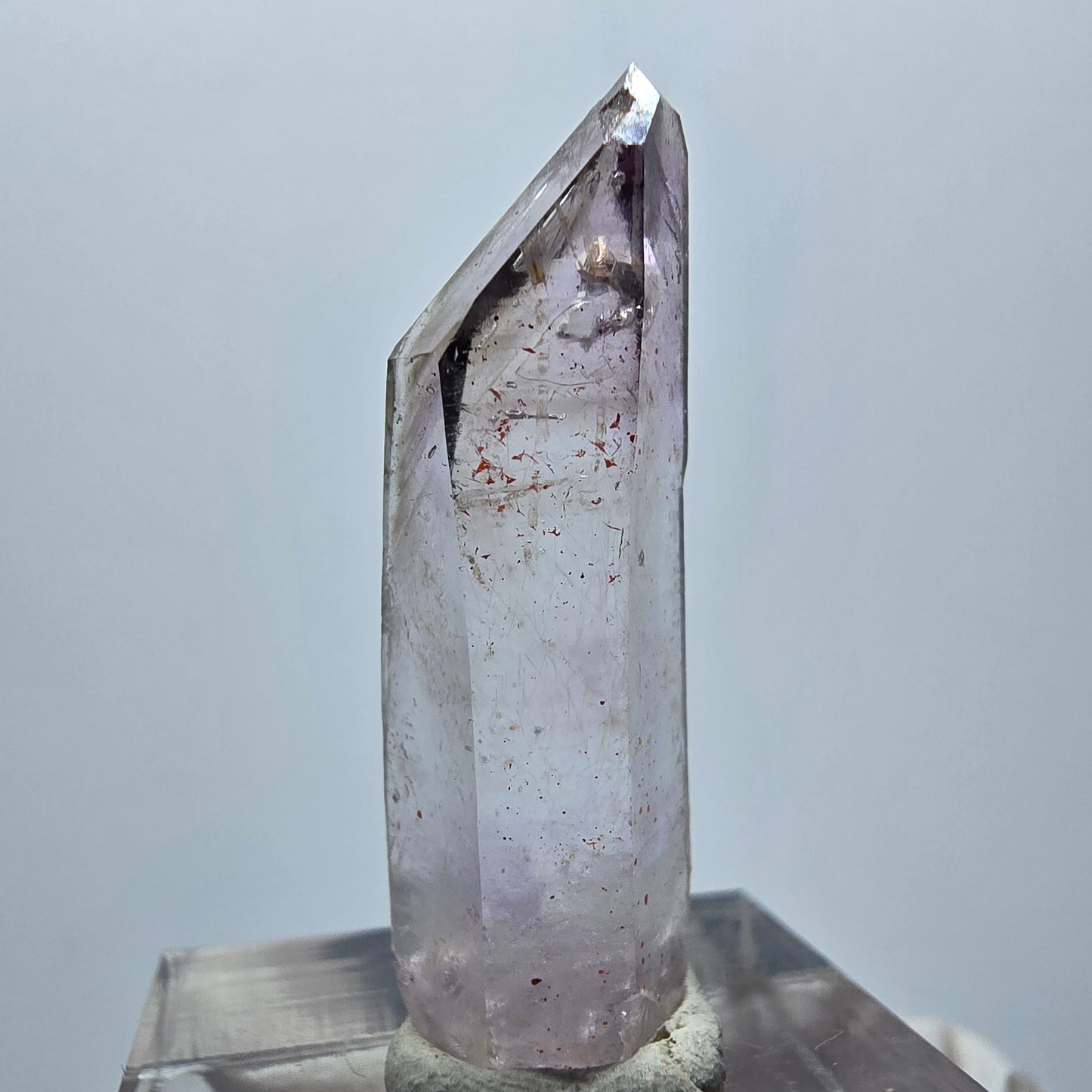Klare Lemurian Phantom Amethyst Zepter Spitze Goboboseb, Namibia 34*11*8mm