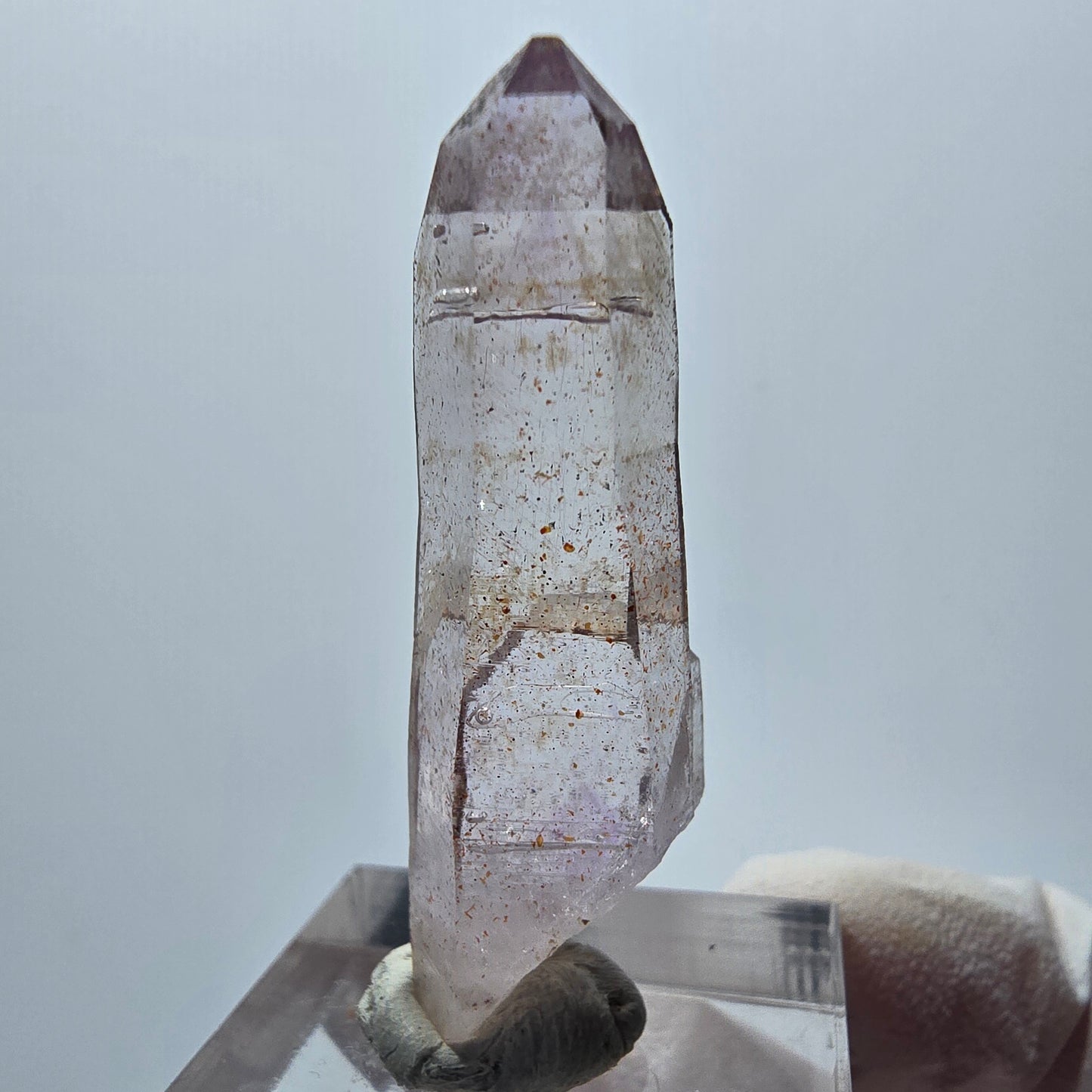 Klare Lemurian Phantom Amethyst Zepter Spitze Goboboseb, Namibia 42*13*9mm