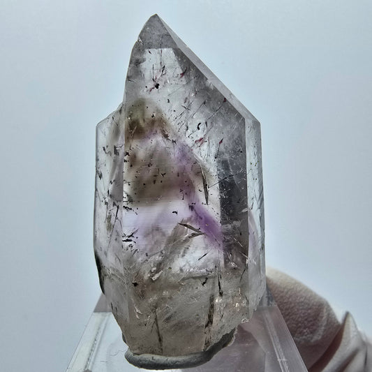 Enhydro Lemurian Harlekin Phantom Amethyst, 1x Blase Streep Mine Gobo. Namibia 44*25*16mm
