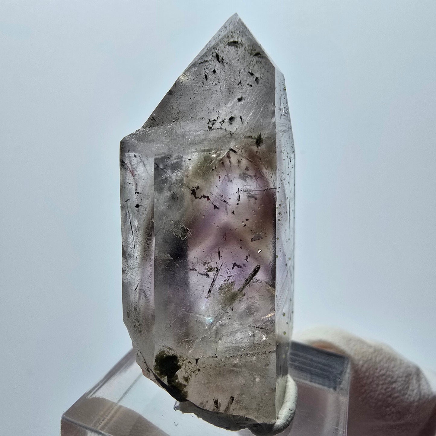 Enhydro Lemurian Harlekin Phantom Amethyst, 1x Blase Streep Mine Gobo. Namibia 44*25*16mm