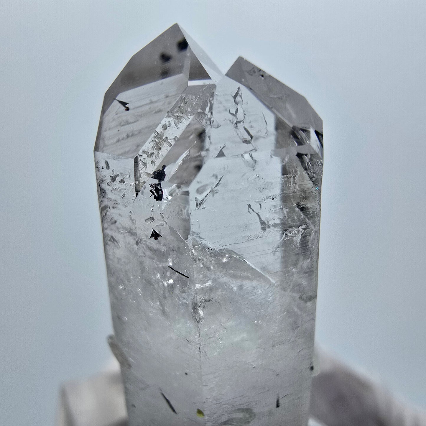 Enhydro Phantom Amethyst mit Hämatit, Epidot, 1x Blase Streep Mine Gob. Namibia 34*17*14mm