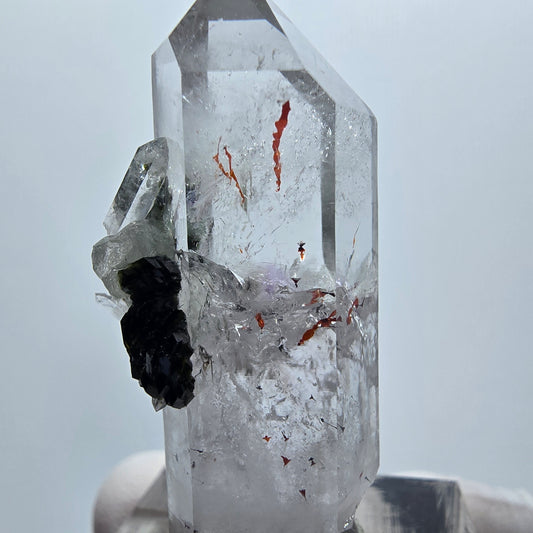 Harlekin Phantom Amethyst mit Epidot Streep Mine Goboboseb Namibia 42*18*11mm