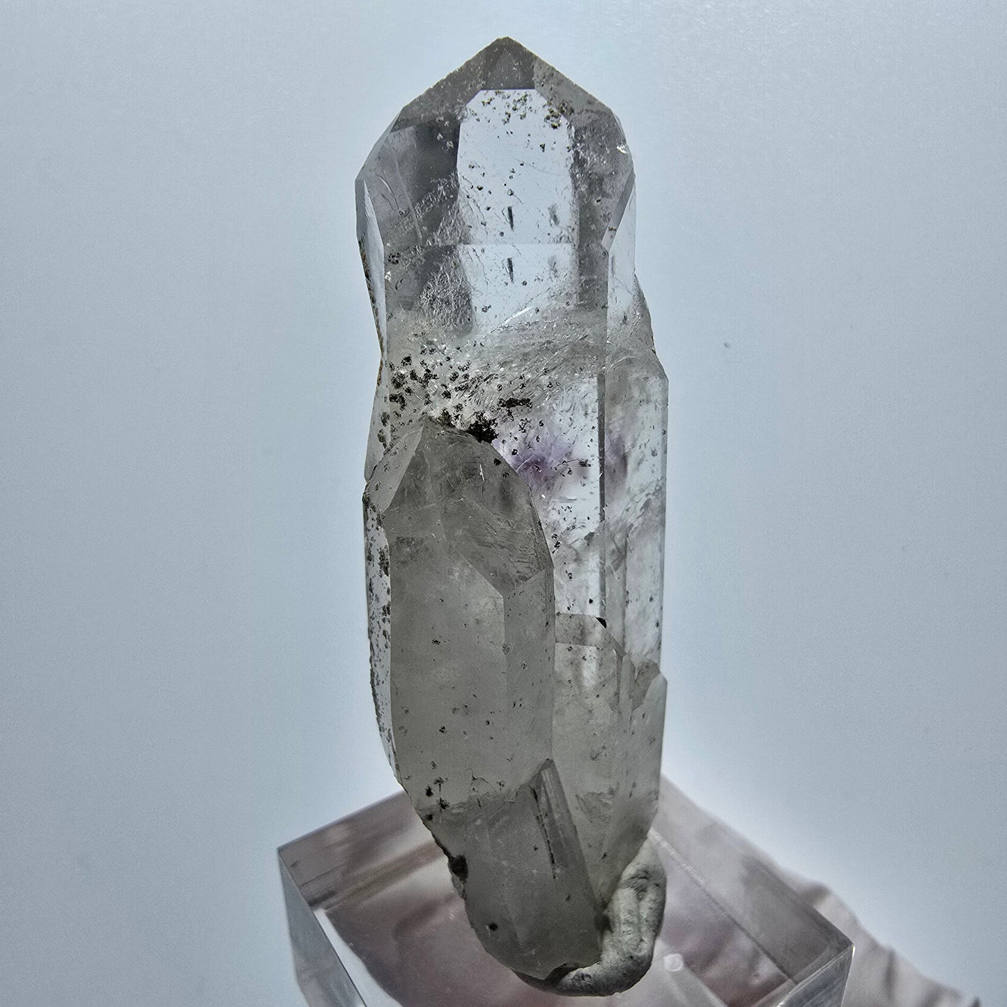 Klare Phantom Amethyst Skelett Zepter Spitze Streep Mine Goboboseb Namibia 58*23*17mm