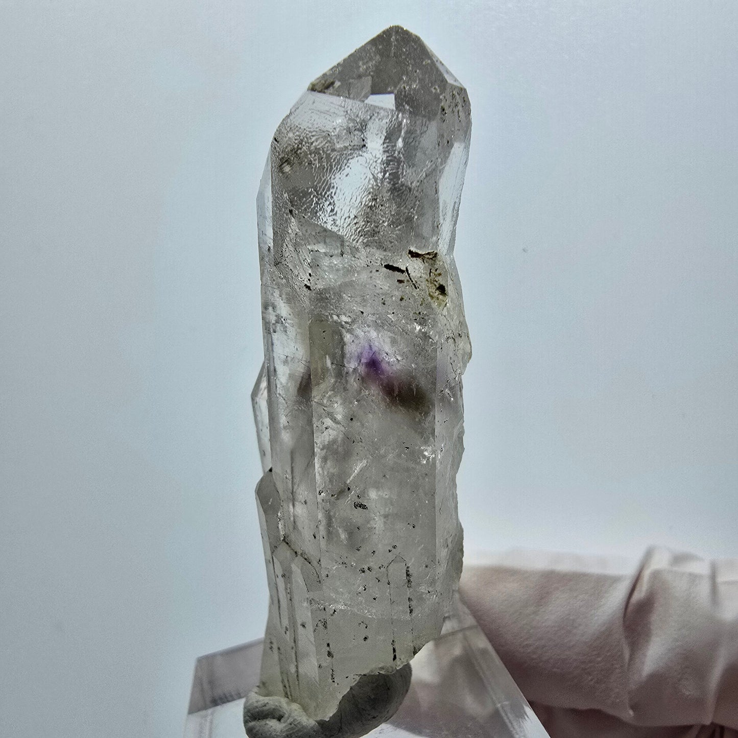 Klare Phantom Amethyst Skelett Zepter Spitze Streep Mine Goboboseb Namibia 58*23*17mm