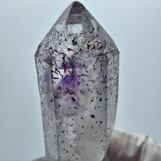 Enhydro Harlekin Phantom Amethyst, 1x Blase Streep Mine Goboboseb Namibia 55*29*15mm