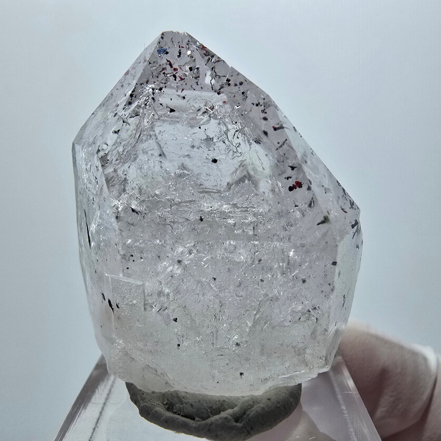 Enhydro Harlekin Phantom Amethyst mit Epidot, 3x Blase Streep Mine Gob. Namibia 34*30*22mm