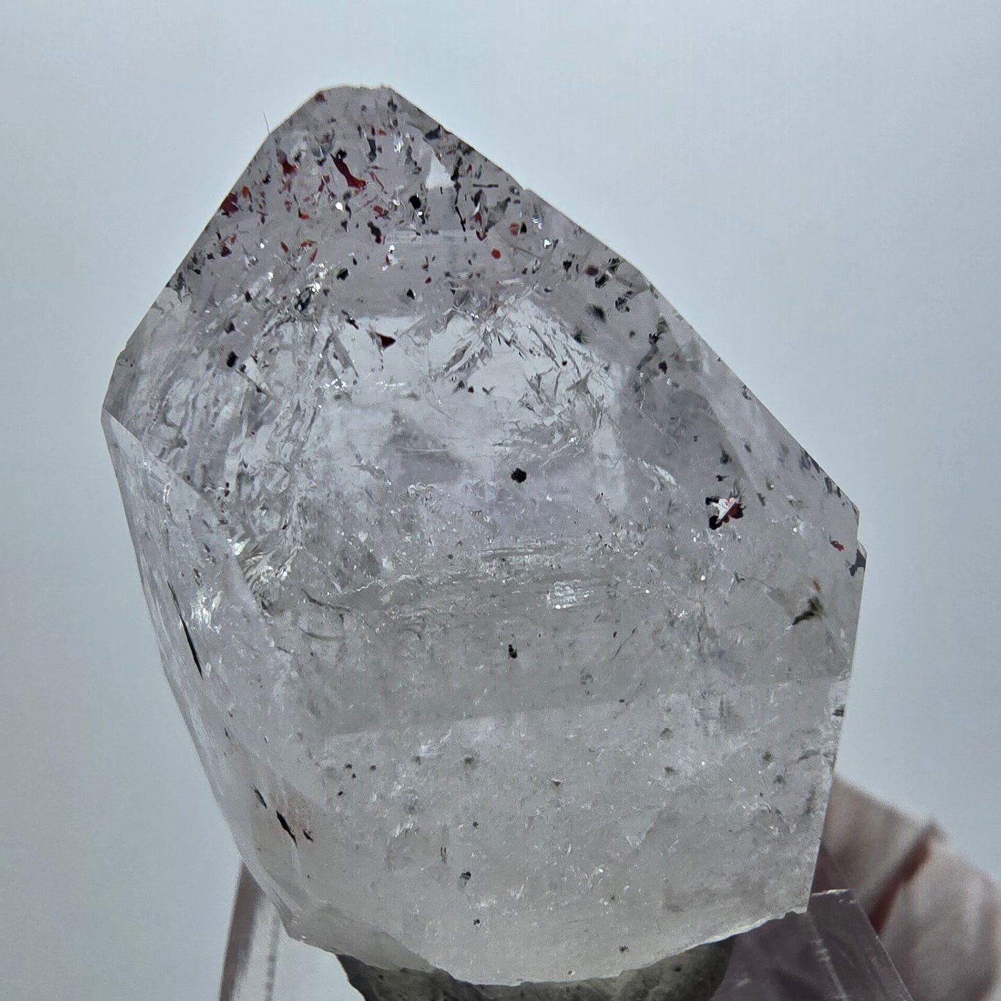 Enhydro Harlekin Phantom Amethyst mit Epidot, 3x Blase Streep Mine Gob. Namibia 34*30*22mm