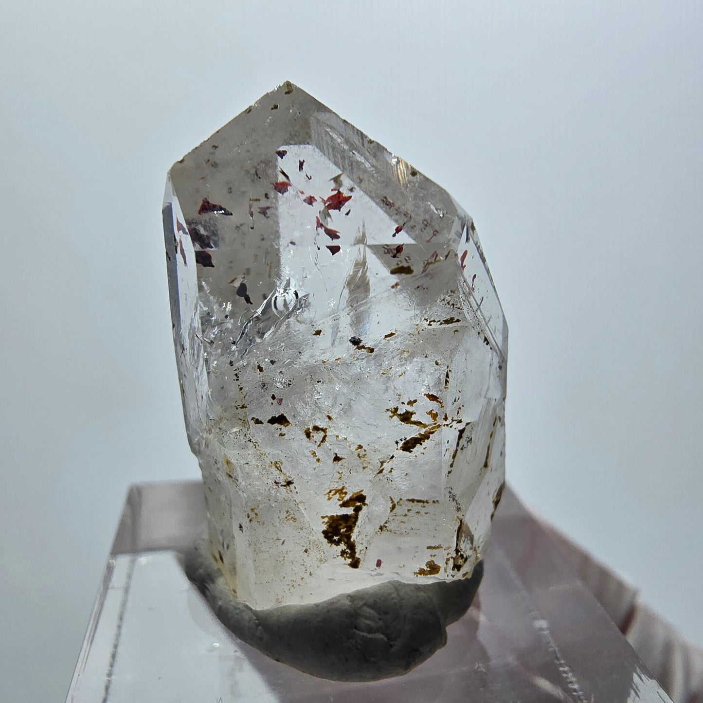 Enhydro Harlekin Phantom Amethyst, 1x Blase Streep Mine Goboboseb Namibia 27*17*14mm