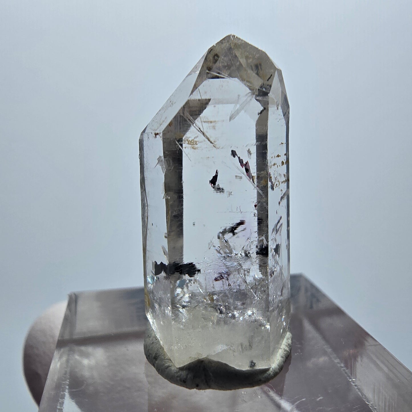 Enhydro Harlekin Phantom Quarz mit Epidot, 1x Blase Streep Mine Gobo. Namibia 26*13*10mm