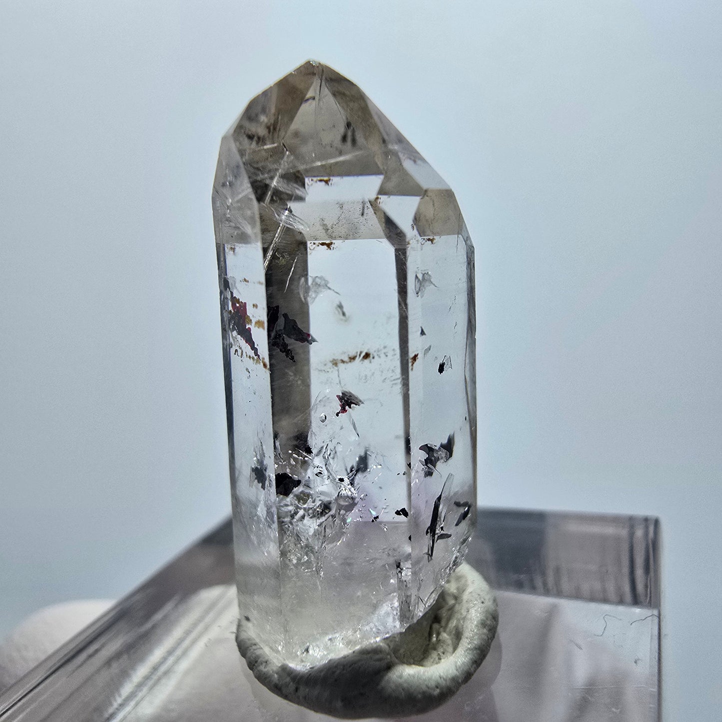 Enhydro Harlekin Phantom Quarz mit Epidot, 1x Blase Streep Mine Gobo. Namibia 26*13*10mm