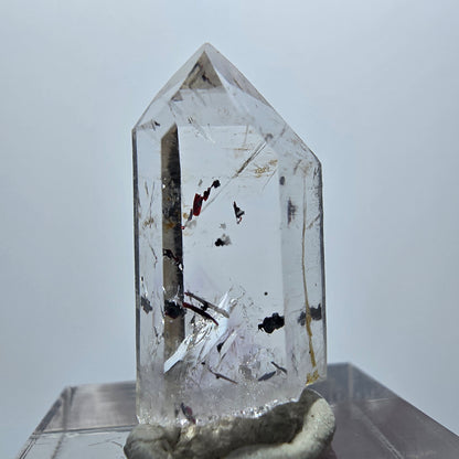 Enhydro Harlekin Phantom Quarz mit Epidot, 1x Blase Streep Mine Gobo. Namibia 26*13*10mm