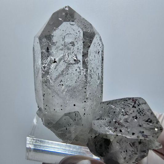 Enhydro Harlekin Quarz mit Epidot, 3x Blase (große) Streep Mine Gobo. Namibia 58*49*28mm