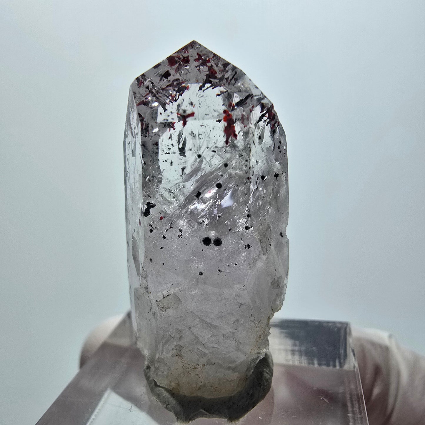 Harlequin Lémurien Fantôme Améthyste Dentelle Streep Mine Goboboseb Namibie 32*15*12mm 