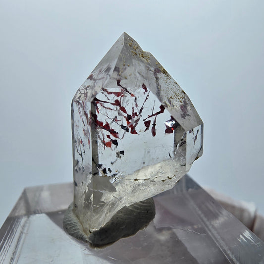 Harlekin Lemurian Phantom Quarz Spitze Streep Mine Goboboseb Namibia 22*18*11mm