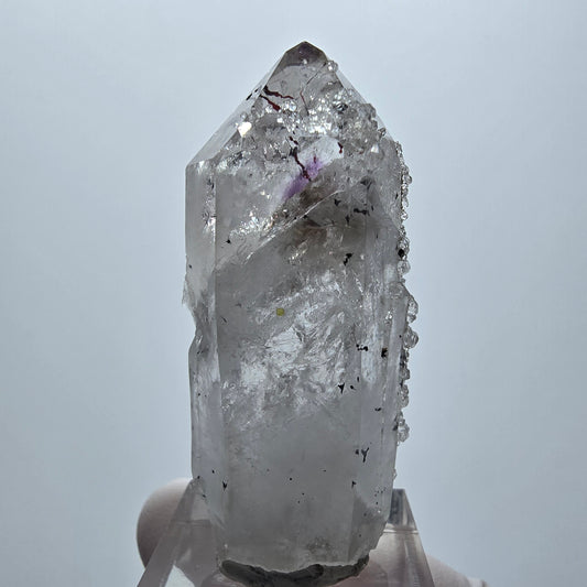 Harlekin Lemurian Phantom Amethyst mit Analcim Streep Mine Goboboseb Namibia 53*24*20mm