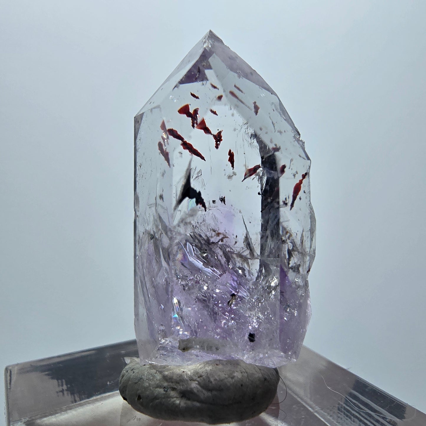 Harlequin Lémurien Fantôme Améthyste Dentelle Streep Mine Goboboseb Namibie 30*16*12mm 