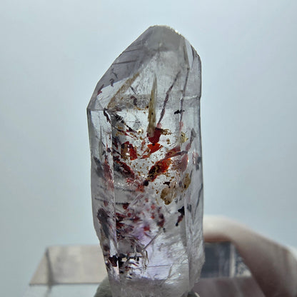 Améthyste fantôme arlequin lémurienne dentelle Streep Mine Goboboseb Namibie 30*11*11mm 