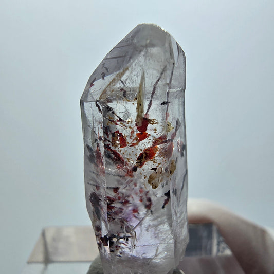 Harlekin Lemurian Phantom Amethyst Spitze Streep Mine Goboboseb Namibia 30*11*11mm