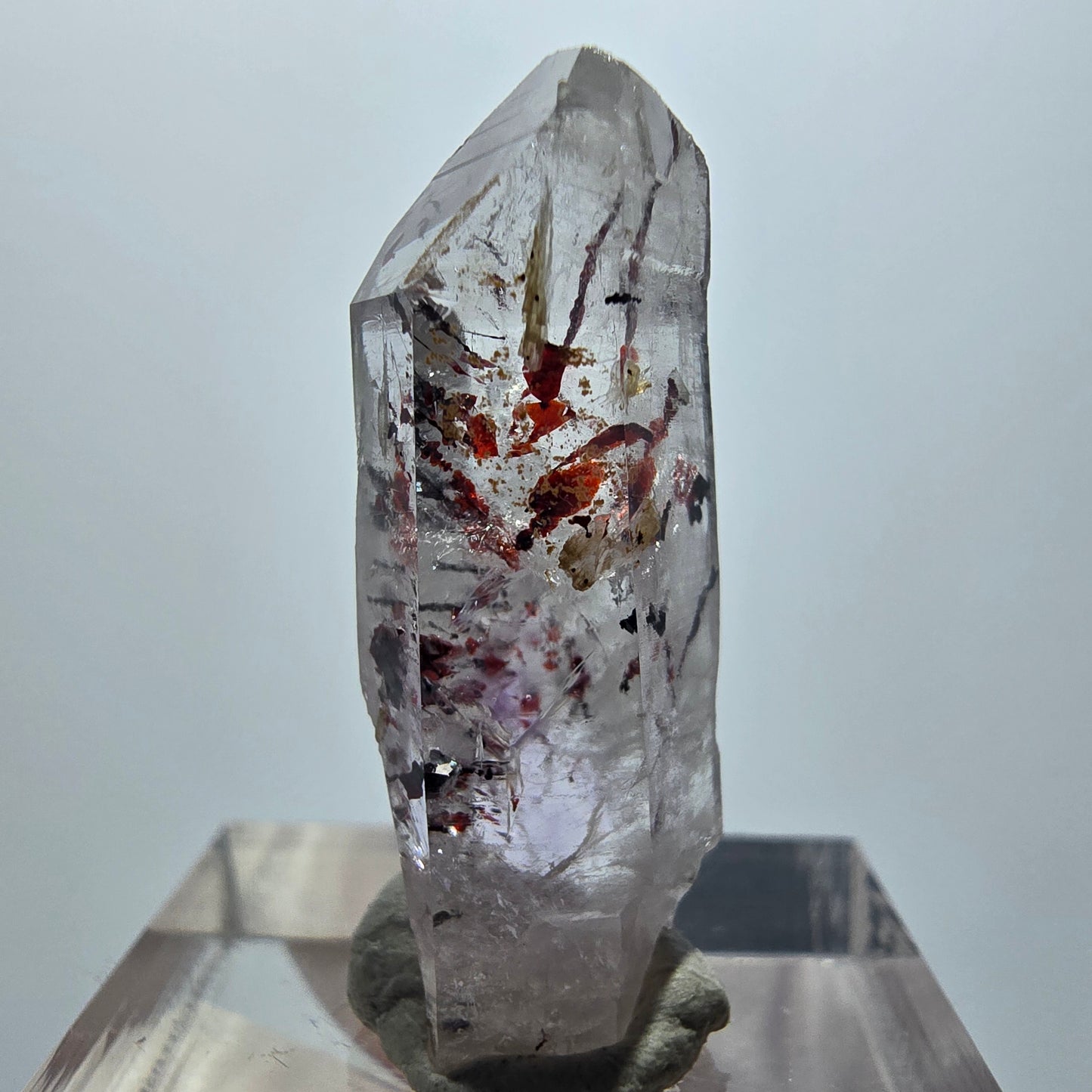 Améthyste fantôme arlequin lémurienne dentelle Streep Mine Goboboseb Namibie 30*11*11mm 