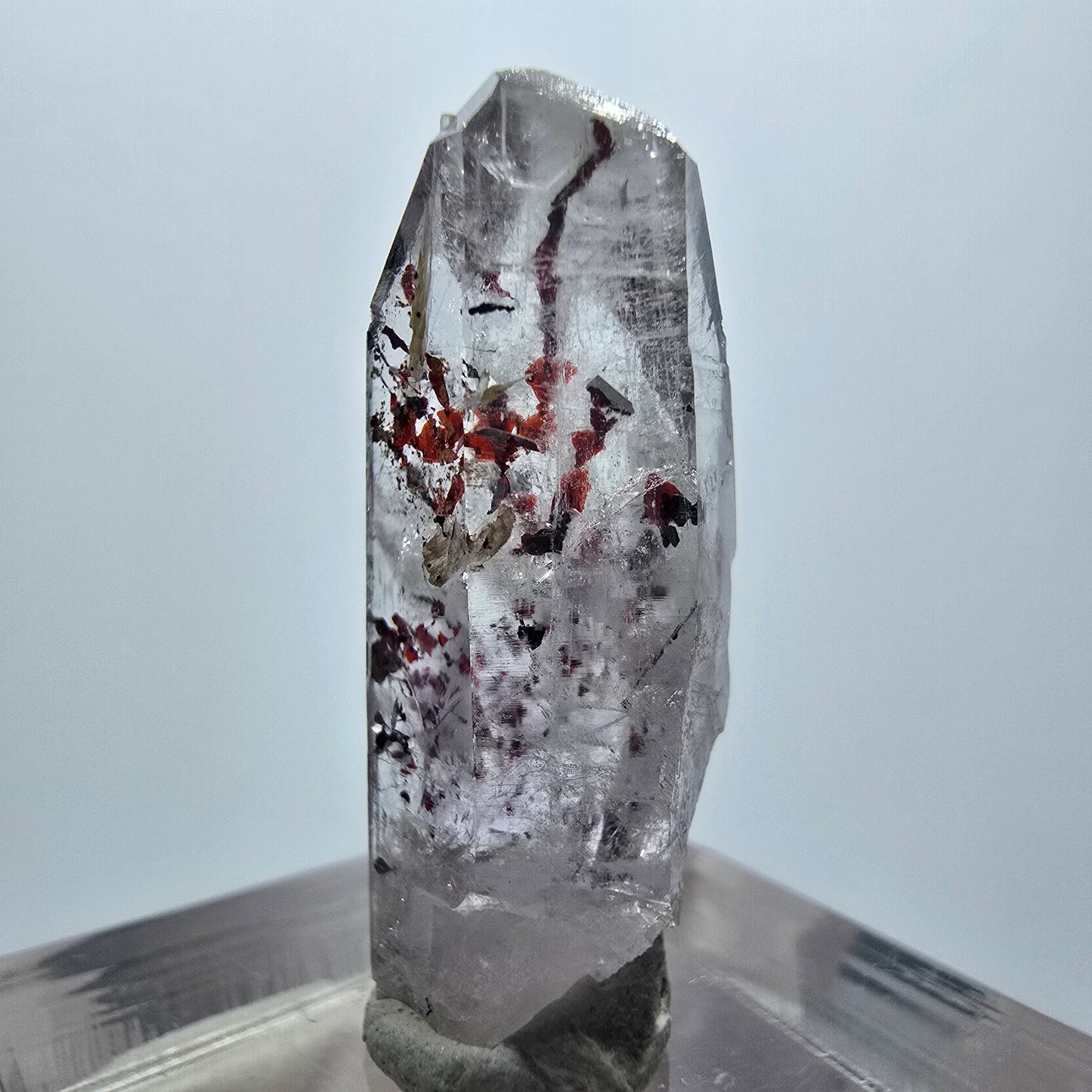 Améthyste fantôme arlequin lémurienne dentelle Streep Mine Goboboseb Namibie 30*11*11mm 