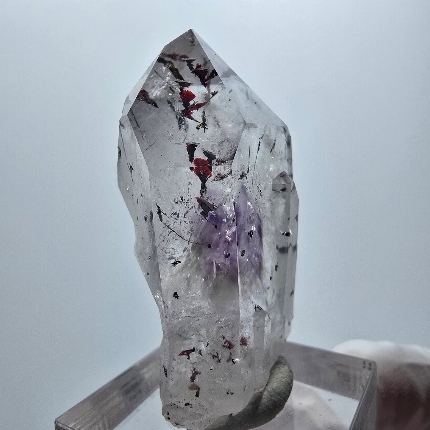 Harlekin Phantom Amethyst mit Epidot Streep Mine Goboboseb Namibia 43*27*17mm