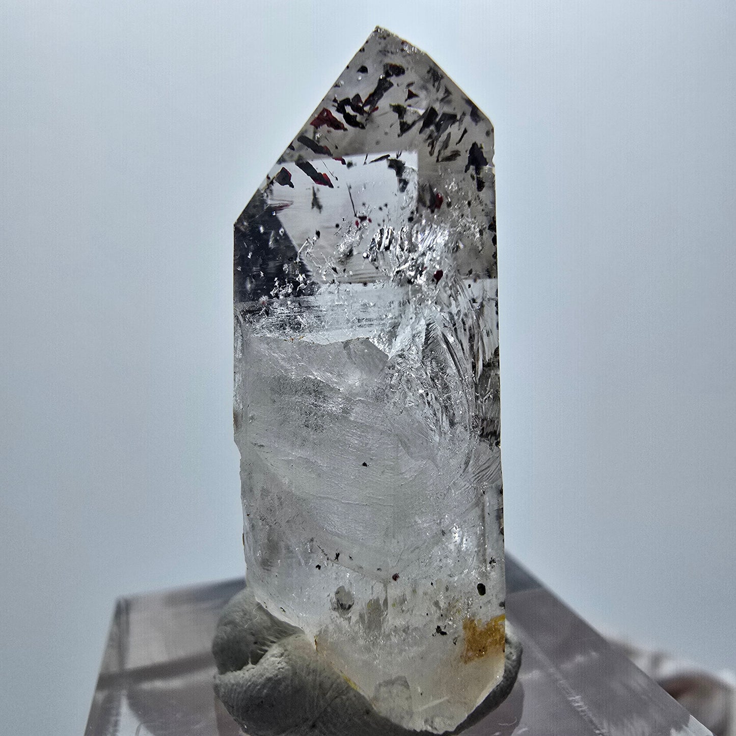 Harlekin Phantom Quarz mit Epidot Streep Mine Goboboseb Namibia 33*22*12mm