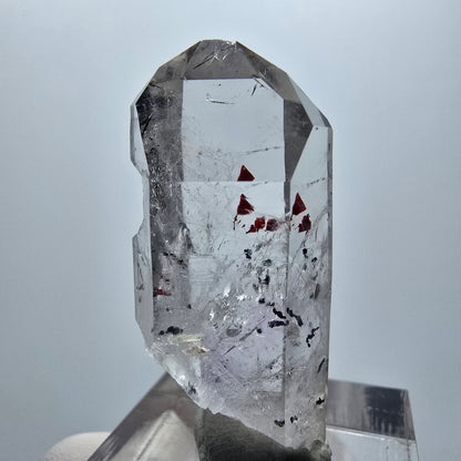 Harlekin Phantom Quarz mit Epidot Streep Mine Goboboseb Namibia 37*17*14mm